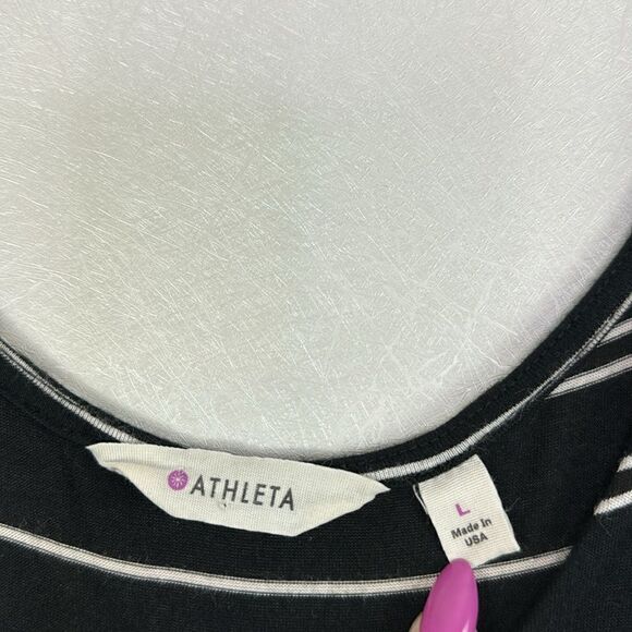 Athleta Striped Empire Waist Sleeveless Tank Maxi Dress L - Picture 3 of 6